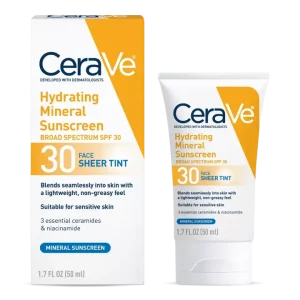 Cerave Hydrating Sheer Sunscreen Broad Spectrum SPF 30 for Face & Body